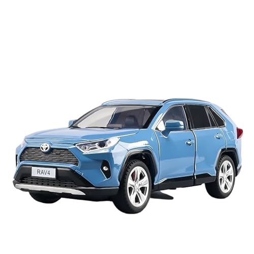 WJXNNON Für Toyota RAV4 Legierungsautomodell, Sound- Und Lichtleistungssimulationsauto, Jungenspielzeuggeschenke 1: 24(Blue) von WJXNNON