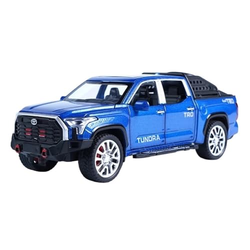 WJXNNON Für Toyota Tundra Pickup Automodell Druckguss & Spielzeug Metall Simulation Sound Licht Kinderspielzeug Geschenk 1:32(Blue) von WJXNNON