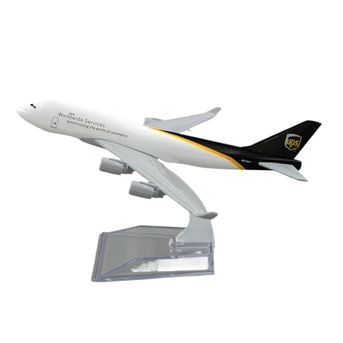 WJXNNON Für UPS Fracht Legierung Flugzeug B747 Modell Spielzeug Dekoration Kinder Geschenk Sammlung 16cm von WJXNNON