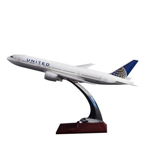 WJXNNON Für United Airlines Flugzeug Modell 1/200 Boeing777-300 Flugzeug Diecast Geschenke Airliner Display von WJXNNON