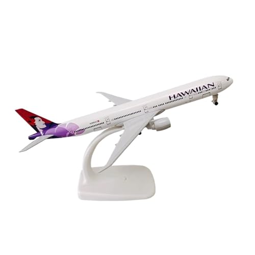 WJXNNON Für United States American Air Hawaiian Boeing 777 Airways Druckguss-Flugzeug-Modellflugzeug Mit Rädern 19 cm von WJXNNON
