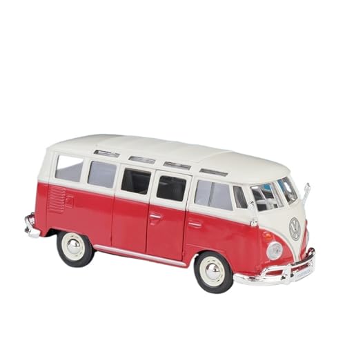 WJXNNON Für Volkswagen T1 Bus Legierung Bus Automodell Diecast Metall Reisebus Fahrzeuge Simulation Kinder Spielzeug Geschenk 1:24(Red) von WJXNNON