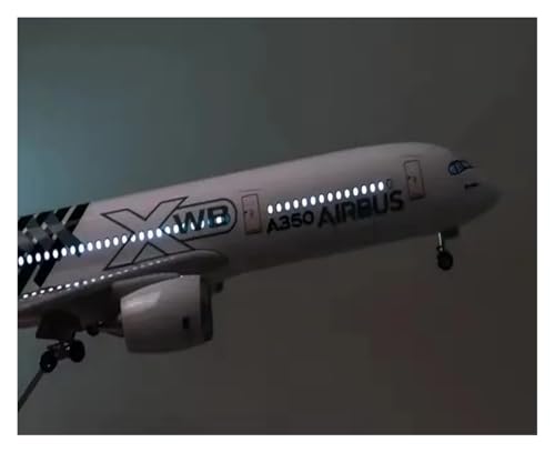 WJXNNON Für XWB Airline A350 Flugzeugmodell Aus Druckgussharz Mit Lichtsammlung, Display, Spielzeug, Geschenke, Fans, Maßstab 1/142(WithLight) von WJXNNON