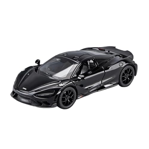WJXNNON Maßstab 1:32 Für 765LT Sportwagen-Spielzeugmodell, Legierung, Druckguss, 3 Türen Geöffnet, Ton Und Licht, Pullback-Fahrzeugmodelle, Geschenke(Black) von WJXNNON