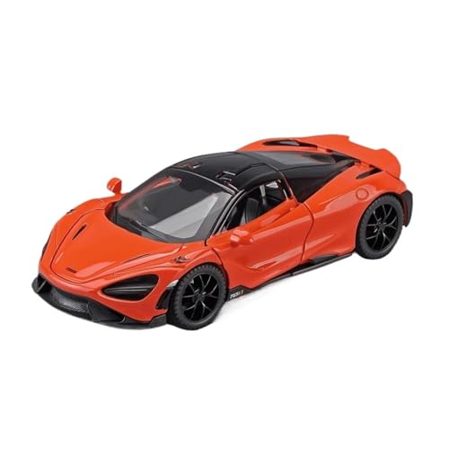 WJXNNON Maßstab 1:32 Für 765LT Sportwagen-Spielzeugmodell, Legierung, Druckguss, 3 Türen Geöffnet, Ton Und Licht, Pullback-Fahrzeugmodelle, Geschenke(Orange) von WJXNNON