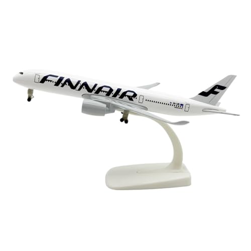 WJXNNON Maßstab 1:400 für Finnair A350 Flugzeugmodell, 20 cm, Simulationslegierung, Flugzeug mit Fahrwerk, Souvenir-Kollektion von WJXNNON