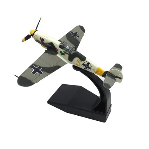 WJXNNON Maßstab 1:72 Für Deutsches Kampfflugzeug Bf109 Aus Dem 2. Weltkrieg, Legierungssimulationsmodell, War Thunder, Einsatzbereites Sammlerflugzeugspielzeug(Yellow) von WJXNNON