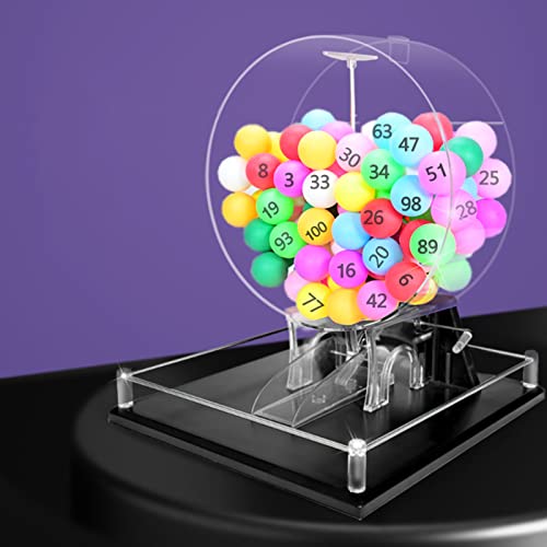 Deluxe-Bingo-Set, Colourful Life-Lotteriemaschine, Ballnummernauswahl, inklusive Bingo-Käfig, 100 Bälle – ideal für große Gruppen, Partys von WJYLM