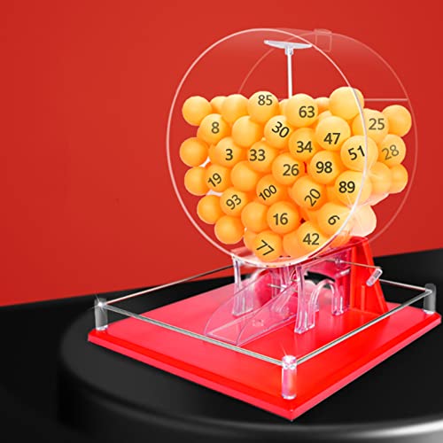Deluxe-Bingo-Set, Colourful Life-Lotteriemaschine, Ballnummernauswahl, inklusive Bingo-Käfig, 100 Bälle – ideal für große Gruppen, Partys von WJYLM
