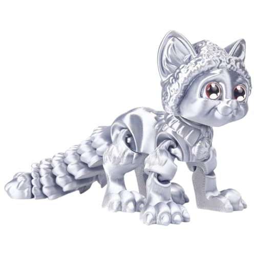 WJnflQN 3D Gedruckte Katze,Bewegliche Gelenke Gelenkige Katze Fidget Spielzeug | Bewegliche Tierfiguren Als Geschenk Für Alle Altersgruppen von WJnflQN