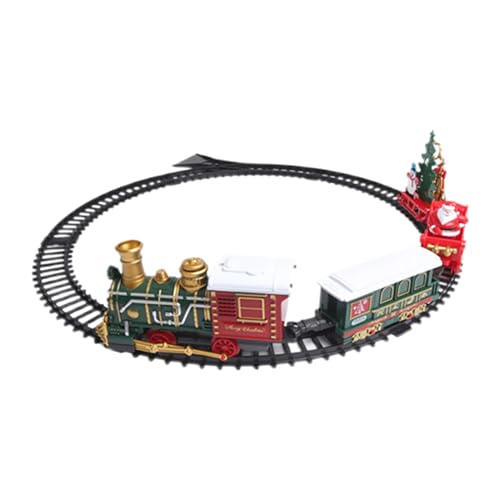 WJnflQN Christmas Train Set - Elektrische Lokomotiv Eisenbahn Set - Spielzeug Zug Mit Licht Und Sound Für Unter Den Weihnachtsbaum Kinder Holiday Geburtstag Familienaktivität Deko von WJnflQN