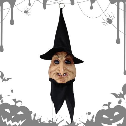 WJnflQN Halloween Hexendekor, Kostümzubehör Blinkende Hexendekor, Fotomotive Mit Licht Und Sound Für Innen- Und Außenbereich Feiern Kamin Terrasse von WJnflQN