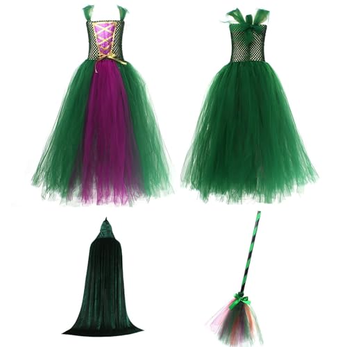 WJnflQN Hexenkostüm für Mädchen,Tutu Für Mädchen Mit Hexenbesen Und Umhang - Rollenspiel-Zubehör Für Mottopartys Karneval Auftritte Fotoshootings WJnflQN Hexenkostüm für Mädchen,Tutu Für Mädchen Mit Hexenbesen Und Umhang - Rollenspiel-Zubehör Für Mottopartys Karneval Auftritte Fotoshootings von WJnflQN