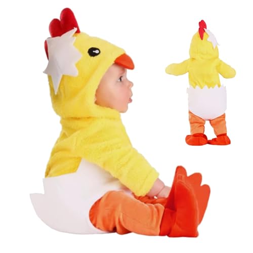WJnflQN Kleinkindhuhnkostüm, Kleinkindtier -Outfit | Netter Tierdesign Cosplay Jumpsuit,Cartoon Hühnerkostüm für Ostern, Urlaubsfeierlichkeiten, Fotoaktivitäten, Familienversammlungen WJnflQN Kleinkindhuhnkostüm, Kleinkindtier -Outfit | Netter Tierdesign Cosplay Jumpsuit,Cartoon Hühnerkostüm für Ostern, Urlaubsfeierlichkeiten, Fotoaktivitäten, Familienversammlungen von WJnflQN