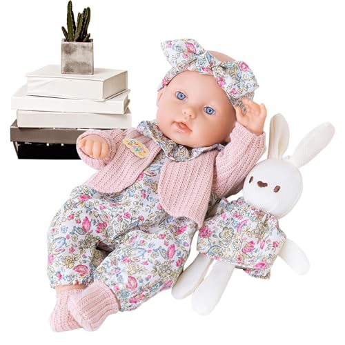 WJnflQN Reborn Puppe - Lebensechte Ganzkörper Babypuppe 30 cm,Beruhigendes Spielzeug Einschlafbegleiter Für Kinder Anlässe Mädchen Kleinkinder Schlafzimmerdekoration von WJnflQN