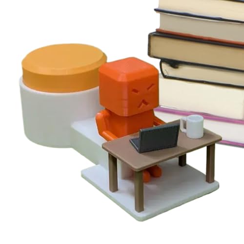 WJnflQN Schreibtischspielzeug für Erwachsene – 3D-Druckspielzeug für Büro – -Skulptur, tragbar, Geschenk für Geburtstag, für Erwachsene, Jugendliche, Haus von WJnflQN