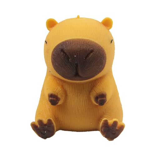 WJnflQN Weiche Quetschspielzeuge | Langsam Zurückstellendes Gummi Capybara Quetschmodell Für Kinder - Interaktives Quetschspielzeug, Schreibtisch Deko Für Reisen Schule Outdoor von WJnflQN