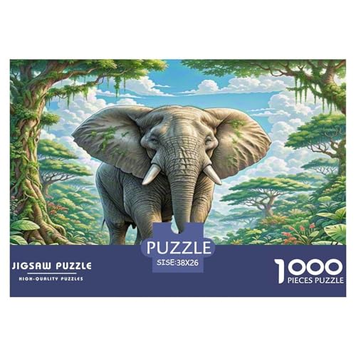 Afrikanischer Elefant Puzzle 1000-teilige Schwer Puzzle Spielzeug Pädagogisches Spiel Impossible Herausforderungsspielzeug Für Erwachsene Kinder 38x26cm/1000pcs Afrikanischer Elefant Puzzle 1000-teilige Schwer Puzzle Spielzeug Pädagogisches Spiel Impossible Herausforderungsspielzeug Für Erwachsene Kinder 38x26cm/1000pcs von WKASLDNS