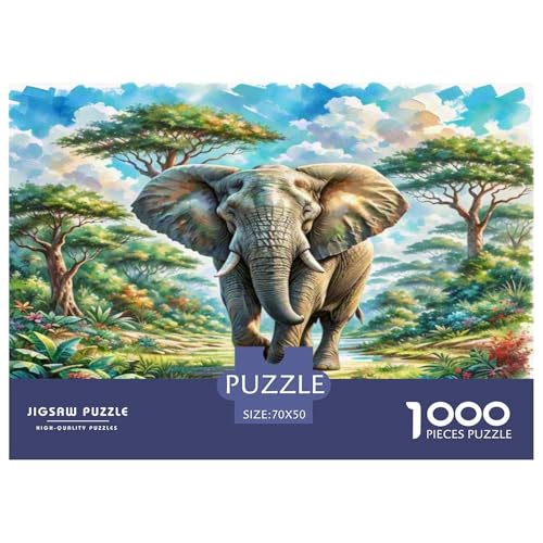 Afrikanischer Elefant Puzzles 1000 Teile Schwer Puzzle Spielzeug Pädagogisches Spiel Impossible Herausforderungsspielzeug Für Erwachsene Kinder 70x50cm/1000pcs Afrikanischer Elefant Puzzles 1000 Teile Schwer Puzzle Spielzeug Pädagogisches Spiel Impossible Herausforderungsspielzeug Für Erwachsene Kinder 70x50cm/1000pcs von WKASLDNS
