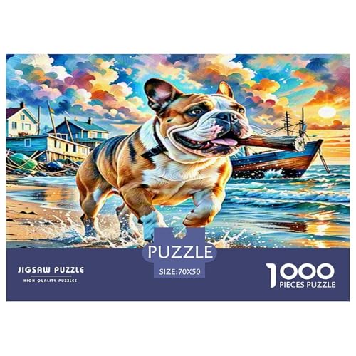Amerikanische Bulldog Puzzle 1000-teilige Schwer Puzzle Spielzeug Pädagogisches Spiel Impossible Herausforderungsspielzeug Für Erwachsene Kinder 70x50cm/1000pcs Amerikanische Bulldog Puzzle 1000-teilige Schwer Puzzle Spielzeug Pädagogisches Spiel Impossible Herausforderungsspielzeug Für Erwachsene Kinder 70x50cm/1000pcs von WKASLDNS