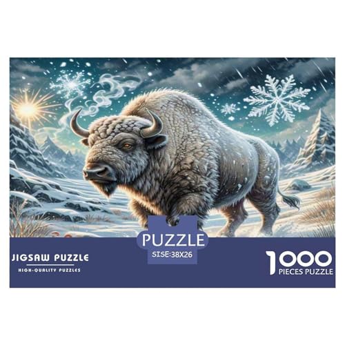 Amerikanischer Bison Puzzle 1000 Teile Schwer Puzzle Spielzeug Lernspiel Impossible Herausforderung Spielzeug Für Erwachsene Und Kinder Ab 12 Jahren 38x26cm/1000pcs Amerikanischer Bison Puzzle 1000 Teile Schwer Puzzle Spielzeug Lernspiel Impossible Herausforderung Spielzeug Für Erwachsene Und Kinder Ab 12 Jahren 38x26cm/1000pcs von WKASLDNS