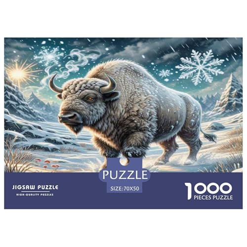 Amerikanischer Bison Puzzle 1000 Teile Schwer Puzzle Spielzeug Pädagogisches Spiel Impossible Herausforderungsspielzeug Für Erwachsene Kinder 70x50cm/1000pcs Amerikanischer Bison Puzzle 1000 Teile Schwer Puzzle Spielzeug Pädagogisches Spiel Impossible Herausforderungsspielzeug Für Erwachsene Kinder 70x50cm/1000pcs von WKASLDNS