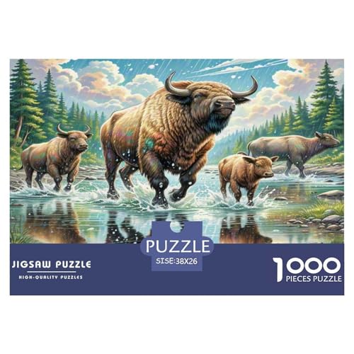 Amerikanischer Bison Puzzle 1000-teilige Schwer Puzzle Spielzeug Lernspiel Impossible Herausforderungsspielzeug Für Erwachsene Kinder 38x26cm/1000pcs Amerikanischer Bison Puzzle 1000-teilige Schwer Puzzle Spielzeug Lernspiel Impossible Herausforderungsspielzeug Für Erwachsene Kinder 38x26cm/1000pcs von WKASLDNS