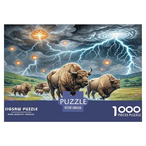 Amerikanischer Bison Puzzle 1000-teilige Schwer Puzzle Spielzeug Pädagogisches Spiel Impossible Herausforderungsspielzeug Für Erwachsene Kinder 38x26cm/1000pcs Amerikanischer Bison Puzzle 1000-teilige Schwer Puzzle Spielzeug Pädagogisches Spiel Impossible Herausforderungsspielzeug Für Erwachsene Kinder 38x26cm/1000pcs von WKASLDNS
