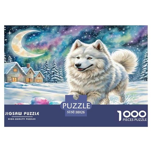 Amerikanischer Eskimo Hund Puzzles 1000 Teile Schwer Puzzle Spielzeug Lernspiel Impossible Herausforderung Spielzeug Für Erwachsene Und Kinder Ab 12 Jahren 38x26cm/1000pcs Amerikanischer Eskimo Hund Puzzles 1000 Teile Schwer Puzzle Spielzeug Lernspiel Impossible Herausforderung Spielzeug Für Erwachsene Und Kinder Ab 12 Jahren 38x26cm/1000pcs von WKASLDNS