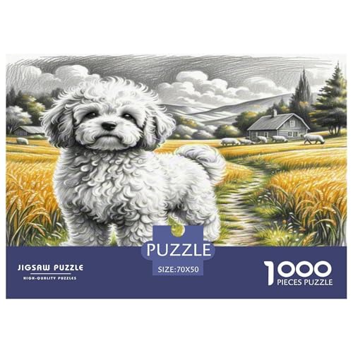 Bichon Frisé Puzzle 1000 Teile Schwer Puzzle Spielzeug Pädagogisches Spiel Impossible Herausforderungsspielzeug Für Erwachsene Kinder 70x50cm/1000pcs Bichon Frisé Puzzle 1000 Teile Schwer Puzzle Spielzeug Pädagogisches Spiel Impossible Herausforderungsspielzeug Für Erwachsene Kinder 70x50cm/1000pcs von WKASLDNS