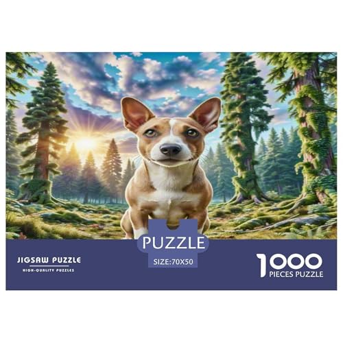 Boston Terrier Puzzles 1000 Teile Schwer Puzzle Spielzeug Pädagogisches Spiel Impossible Herausforderungsspielzeug Für Erwachsene Kinder 70x50cm/1000pcs von WKASLDNS