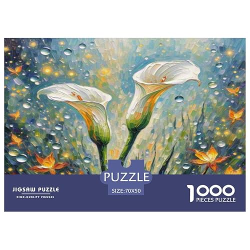 Calla Lilie Puzzle 1000-teilige Schwer Puzzle Spielzeug Lernspiel Impossible Herausforderungsspielzeug Für Erwachsene Und Kinder Ab 12 Jahren 70x50cm/1000pcs von WKASLDNS