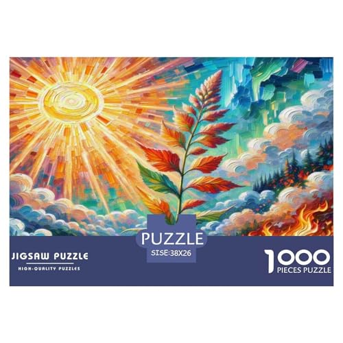 Coleus Blume Puzzle 1000 Teile Schwer Puzzle Spielzeug Lernspiel Impossible Herausforderungsspielzeug Für Erwachsene Kinder 38x26cm/1000pcs von WKASLDNS