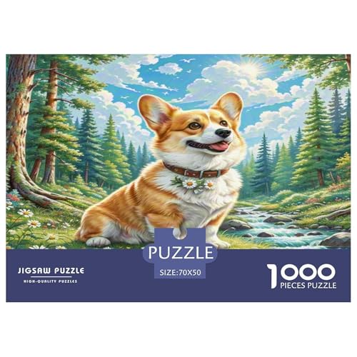 Corgi Puzzle 1000 Teile Schwer Puzzle Spielzeug Lernspiel Impossible Herausforderung Spielzeug Für Erwachsene Und Kinder Ab 14 Jahren 70x50cm/1000pcs von WKASLDNS