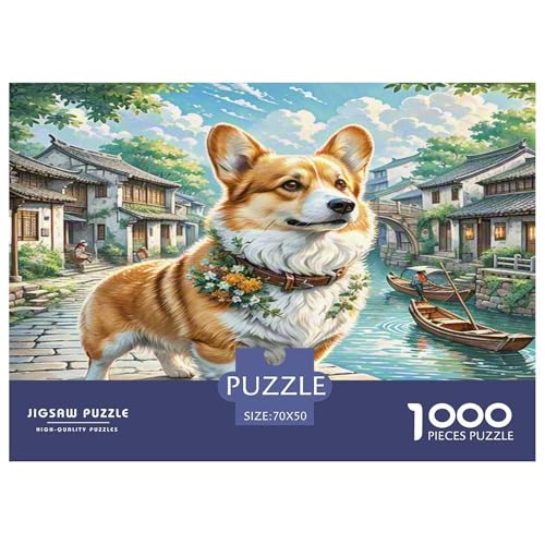 Corgi Puzzles 1000 Teile Schwer Puzzle Spielzeug Lernspiel Impossible Herausforderung Spielzeug Für Erwachsene Und Kinder Ab 12 Jahren 70x50cm/1000pcs von WKASLDNS