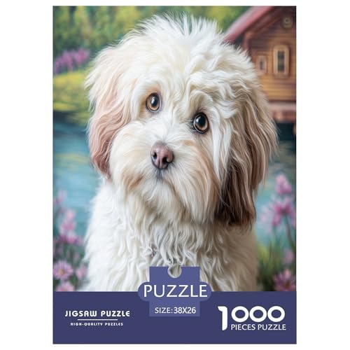 Cute Haustierhund Puzzle 1000 Teile Schwer Puzzle Spielzeug Lernspiel Impossible Herausforderungsspielzeug Für Erwachsene Und Kinder Ab 12 Jahren 38x26cm/1000pcs von WKASLDNS