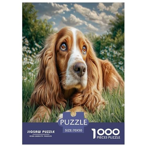 Cute Haustierhund Puzzle 1000 Teile Schwer Puzzle Spielzeug Lernspiel Impossible Herausforderungsspielzeug Für Erwachsene Und Kinder Ab 12 Jahren 70x50cm/1000pcs von WKASLDNS