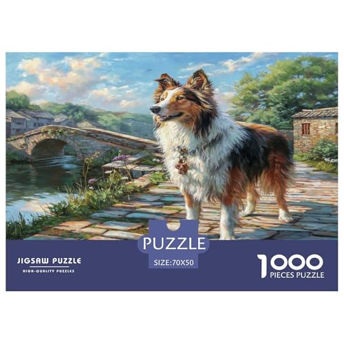 Cute Haustierhund Puzzle 1000 Teile Schwer Puzzle Spielzeug Lernspiel Impossible Herausforderungsspielzeug Für Erwachsene Und Kinder Ab 12 Jahren 70x50cm/1000pcs von WKASLDNS