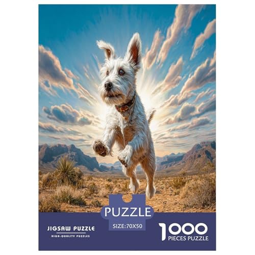 Cute Haustierhund Puzzle 1000-teilige Schwer Puzzle Spielzeug Lernspiel Impossible Herausforderungsspielzeug Für Erwachsene Und Kinder Ab 12 Jahren 70x50cm/1000pcs von WKASLDNS