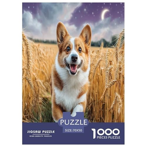 Cute Haustierhund Puzzle 1000-teilige Schwer Puzzle Spielzeug Lernspiel Impossible Herausforderungsspielzeug Für Erwachsene Und Kinder Ab 12 Jahren 70x50cm/1000pcs von WKASLDNS