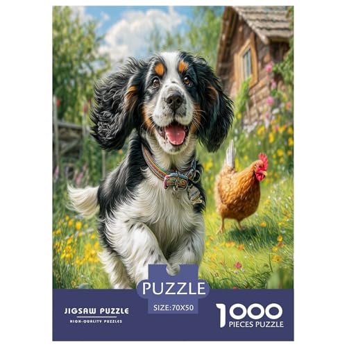 Cute Haustierhund Puzzle 1000-teilige Schwer Puzzle Spielzeug Lernspiel Impossible Herausforderungsspielzeug Für Erwachsene Und Kinder Ab 14 Jahren 70x50cm/1000pcs von WKASLDNS
