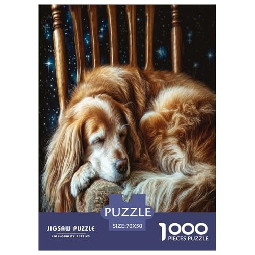 Cute Haustierhund Puzzle 1000-teilige Schwer Puzzle Spielzeug Lernspiel Impossible Herausforderungsspielzeug Für Erwachsene Und Kinder Ab 14 Jahren 70x50cm/1000pcs von WKASLDNS