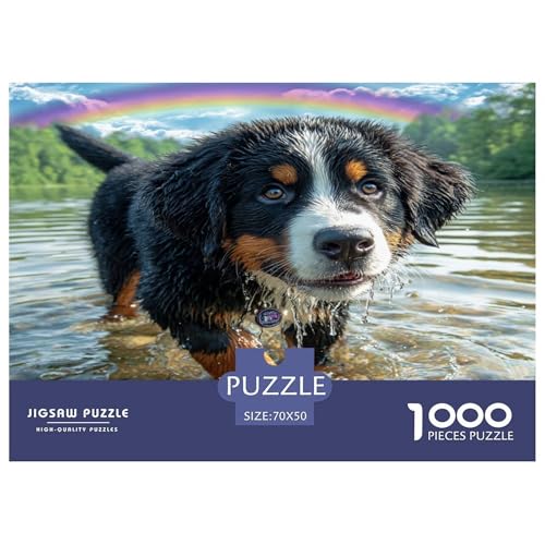 Cute Haustierhund Puzzles 1000 Teile Schwer Puzzle Spielzeug Lernspiel Impossible Herausforderungsspielzeug Für Erwachsene Und Kinder Ab 14 Jahren 70x50cm/1000pcs von WKASLDNS