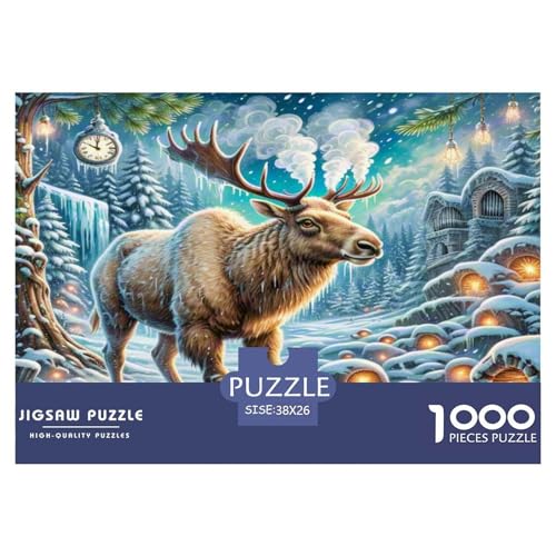 Elch Puzzle 1000-teilige Schwer Puzzle Spielzeug Lernspiel Impossible Herausforderungsspielzeug Für Erwachsene Und Kinder in Bewährter 38x26cm/1000pcs Elch Puzzle 1000-teilige Schwer Puzzle Spielzeug Lernspiel Impossible Herausforderungsspielzeug Für Erwachsene Und Kinder in Bewährter 38x26cm/1000pcs von WKASLDNS