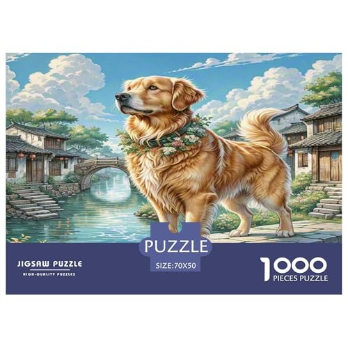 Goldener Retriever Puzzle 1000-teilige Schwer Puzzle Spielzeug Lernspiel Impossible Herausforderung Spielzeug Für Erwachsene Kinder 70x50cm/1000pcs Goldener Retriever Puzzle 1000-teilige Schwer Puzzle Spielzeug Lernspiel Impossible Herausforderung Spielzeug Für Erwachsene Kinder 70x50cm/1000pcs von WKASLDNS