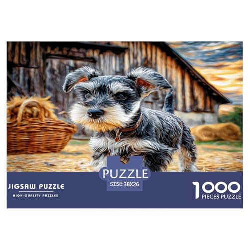Haustierhund Puzzle 1000 Teile Schwer Puzzle Spielzeug Lernspiel Impossible Herausforderungsspielzeug Für Erwachsene Und Kinder Ab 12 Jahren 38x26cm/1000pcs von WKASLDNS