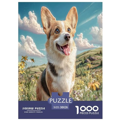 Haustierhund Puzzle 1000 Teile Schwer Puzzle Spielzeug Lernspiel Impossible Herausforderungsspielzeug Für Erwachsene Und Kinder Ab 14 Jahren 38x26cm/1000pcs von WKASLDNS