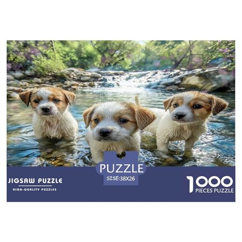 Haustierhund Puzzle 1000 Teile Schwer Puzzle Spielzeug Lernspiel Impossible Herausforderungsspielzeug Für Erwachsene Und Kinder Ab 14 Jahren 38x26cm/1000pcs von WKASLDNS