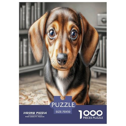 Haustierhund Puzzle 1000 Teile Schwer Puzzle Spielzeug Lernspiel Impossible Herausforderungsspielzeug Für Erwachsene Und Kinder Ab 14 Jahren 70x50cm/1000pcs von WKASLDNS