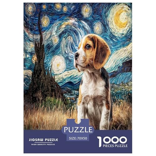 Haustierhund Puzzle 1000 Teile Schwer Puzzle Spielzeug Lernspiel Impossible Herausforderungsspielzeug Für Erwachsene Und Kinder Ab 14 Jahren 70x50cm/1000pcs von WKASLDNS